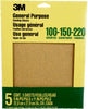 3M 9001NA-9005NA Aluminum Oxide Sandpaper, 9 in x 11 in, 5-Sheets