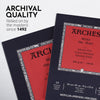 Arches A1795108 Oil Paper Pads Glued on Short Side, 300 gsm, 100% Cotton, Cold Pressed, White, 9 x 12 in, 12 Sheets