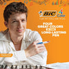 BIC MMMTP21-AST 4-Color Shine Retractable Metallic Ball Pens, 1.0 mm Medium Point, 2-Count