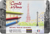 Conté à Paris 2181-2186 12 Assorted Pencil Set in Metal Tin