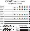 Copic MLA-2 Multiliner Inking Pens, Set of 7 Assorted Nibs