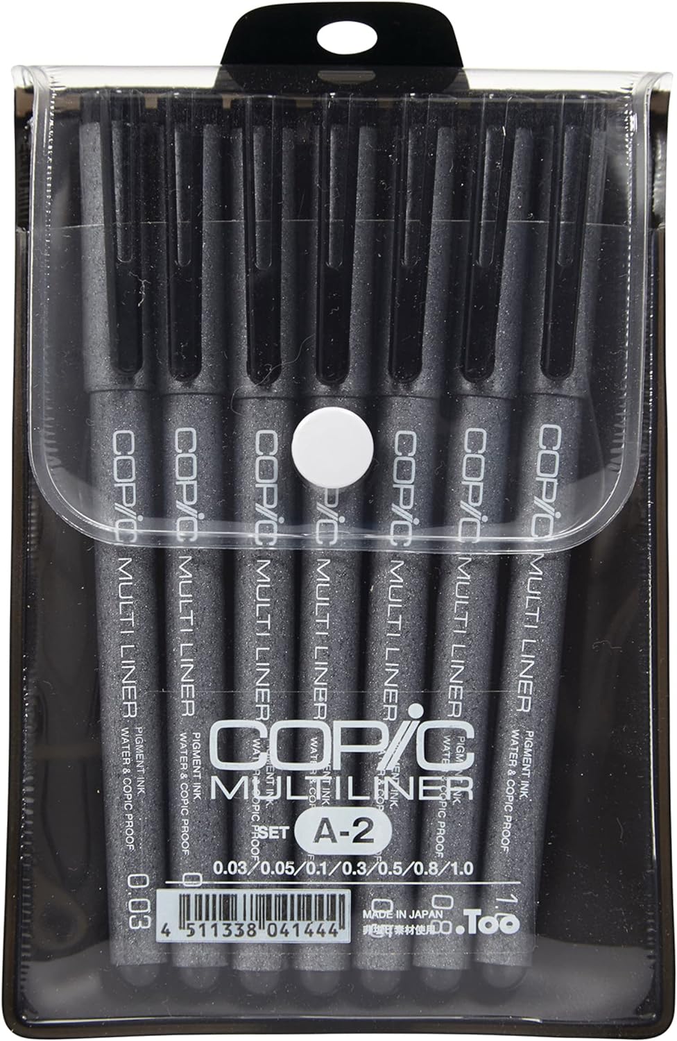 Copic MLA-2 Multiliner Inking Pens, Set of 7 Assorted Nibs