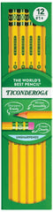 Ticonderoga X13881-X13885 Wood-Cased Pencils, Yellow, 12 Count