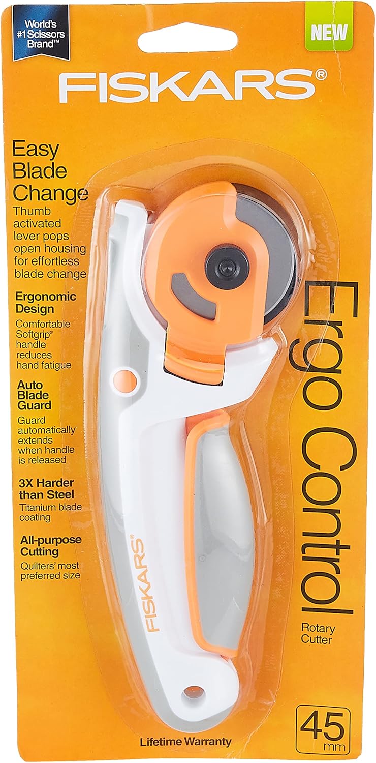 Fiskars 197990-1001 Easy Change Ergo Control Rotary Cutter, 45 mm