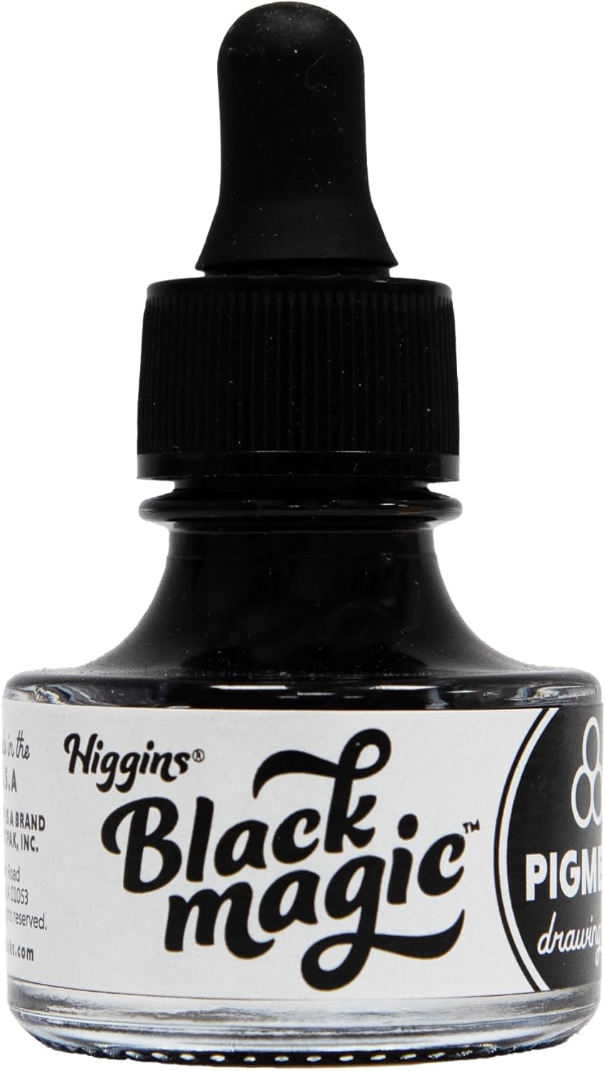Higgins HIG44011-HIG44705 Pigmented Drawing Ink for Artists and Students - 1 oz. Glass Bottle