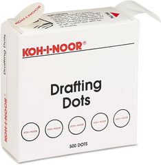 Koh-I-Noor 25900J01 Drafting Dots, 7/8 Inch Diameter, White, 500 Dots per Box