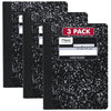 Mead 09910/38301/72936 Composition Book, Wide Ruled, 100 Sheets, 7 1/2" x 9 3/4", Black Marble