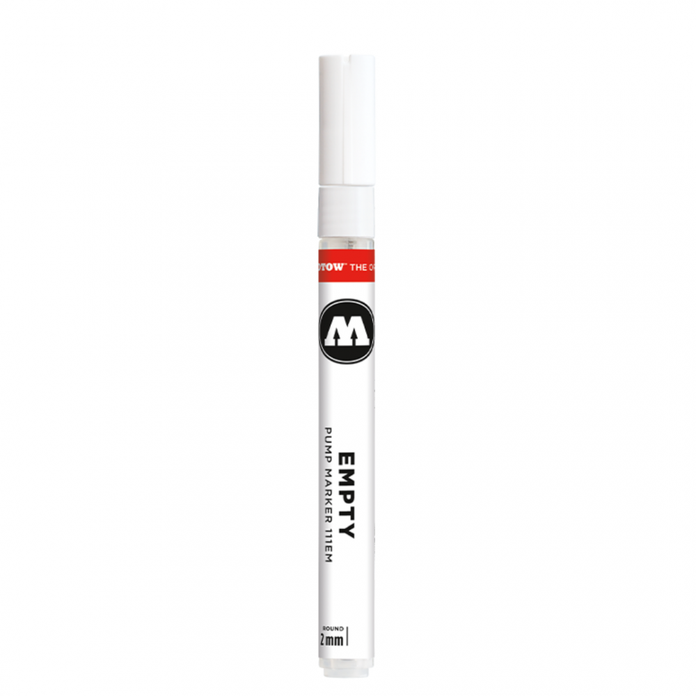Molotow 111.000 ONE4ALL Empty Refillable Acrylic Paint Marker, 2 mm Round Tip