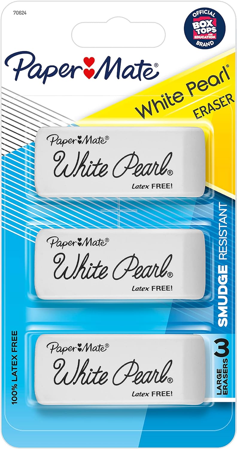 Paper Mate 70624 White Pearl Erasers
