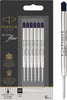 Parker 2119151-2119154 QUINKflow Ballpoint Pen Ink Refills, 0.7 mm Medium Tip