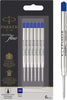 Parker 2119151-2119154 QUINKflow Ballpoint Pen Ink Refills, 0.7 mm Medium Tip