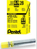 Pentel 50-9 Super Hi-Polymer Lead Refills, 0.9 mm Bold Line, 15 pcs per Tube, Box of 12 Tubes
