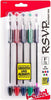 Pentel BK90BP5M/BK90PF5M R.S.V.P. Ballpoint Pens, 0.7 mm Fine Line, Assorted Ink, 5 Pack