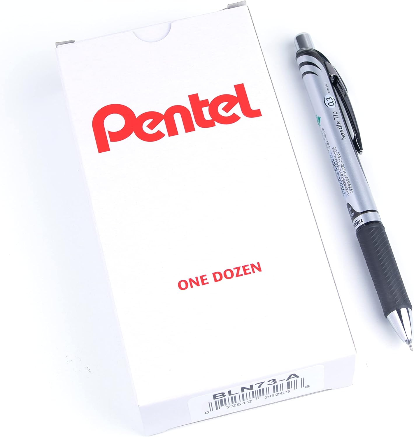 Pentel BLN73 EnerGel RTX Retractable Liquid Gel Pens, Needle Tip, 0.3 mm Extra Fine Line, Dozen Box