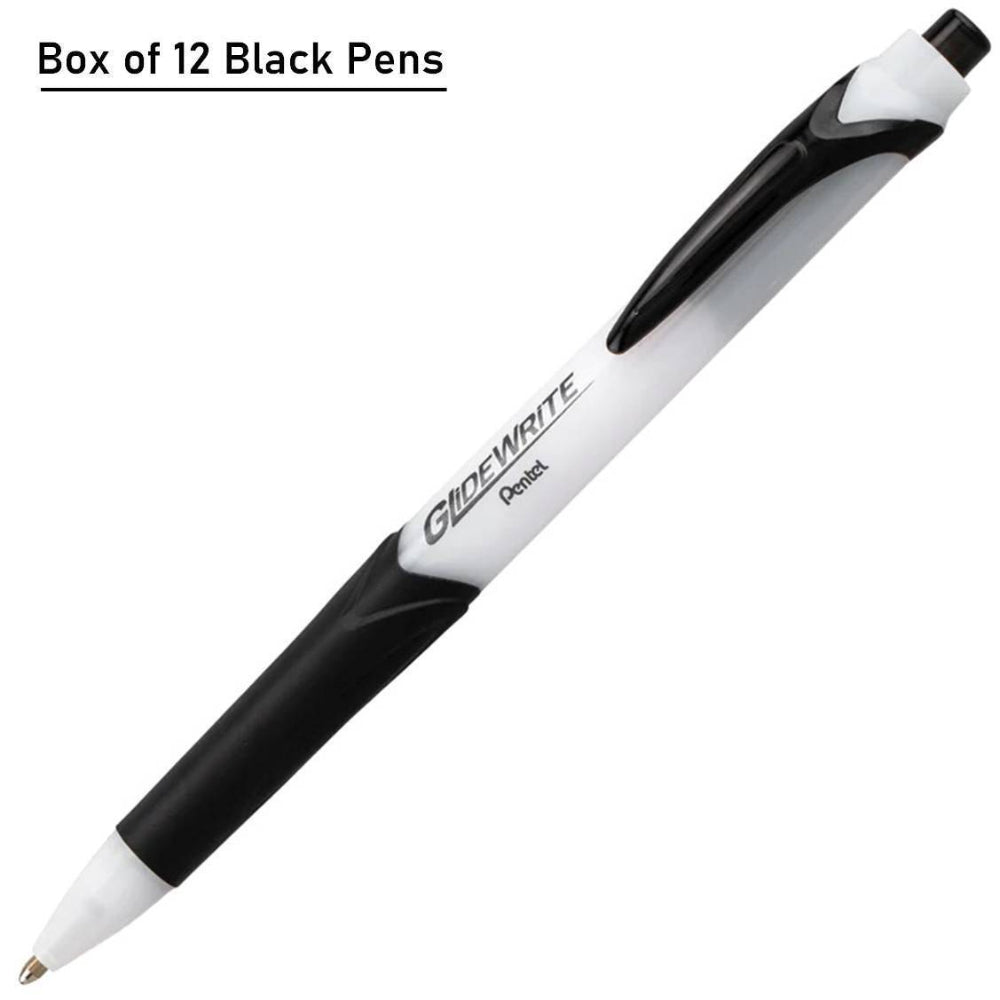 Pentel BX910 GlideWrite Ballpoint Pens w/ TechnIFlo Ink, 1.0 mm Medium, 12-Count