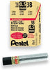 Pentel C505 Super Hi-Polymer Lead Refills, 0.5 mm Fine Line, 12 pcs per Tube, Box of 12 Tubes