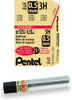 Pentel C505 Super Hi-Polymer Lead Refills, 0.5 mm Fine Line, 12 pcs per Tube, Box of 12 Tubes