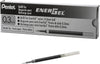 Pentel LRN3 EnerGel Pen Ink Refills, Needle Tip, 0.3mm Extra Fine, Box of 12 Refills
