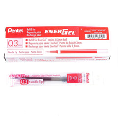 Pentel LRN3 EnerGel Pen Ink Refills, Needle Tip, 0.3mm Extra Fine, Box of 12 Refills