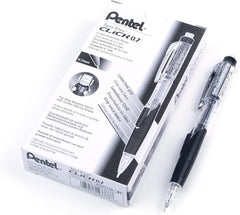 PENTEL PD277T Twist-Erase Click Mechanical Pencil, 0.7 mm, Clear Barrel, Box of 12