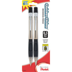 Pentel PD345BP2-K6 Quicker-Clicker Mechanical Pencils, 0.5 mm, 2-Pack