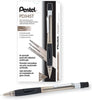 Pentel PD345T Quicker Clicker Mechanical Pencil with Grip, 0.5 mm, Transparent Barrel, Box of 12 Pencils