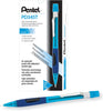 Pentel PD345T Quicker Clicker Mechanical Pencil with Grip, 0.5 mm, Transparent Barrel, Box of 12 Pencils