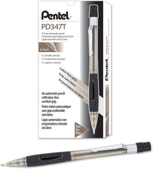 Pentel PD347T Quicker Clicker Mechanical Pencil with Grip, 0.7 mm, Transparent Barrel, Dozen Box