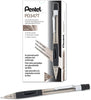 Pentel PD347T Quicker Clicker Mechanical Pencil with Grip, 0.7 mm, Transparent Barrel, Dozen Box