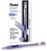 Pentel PD347T Quicker Clicker Mechanical Pencil with Grip, 0.7 mm, Transparent Barrel, Dozen Box