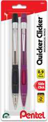 Pentel PD349BP2-K6 Quicker-Clicker Mechanical Pencils, 0.9 mm, 2-Pack