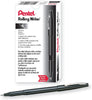 Pentel R100 Rolling Writer Rollerball Pen, 0.8 mm Medium Line, Box of 12 Pens