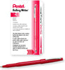 Pentel R100 Rolling Writer Rollerball Pen, 0.8 mm Medium Line, Box of 12 Pens