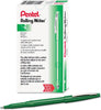 Pentel R100 Rolling Writer Rollerball Pen, 0.8 mm Medium Line, Box of 12 Pens