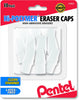 Pentel ZEH02BP10 Hi-Polymer Non-Abrasive White Cap Erasers, 10-Pack