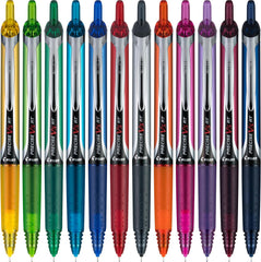 Pilot 10364 Precise V5 RT Retractable Rolling Ball Pens, 0.5 mm Extra Fine Point, Assorted Colors, Pack of 12