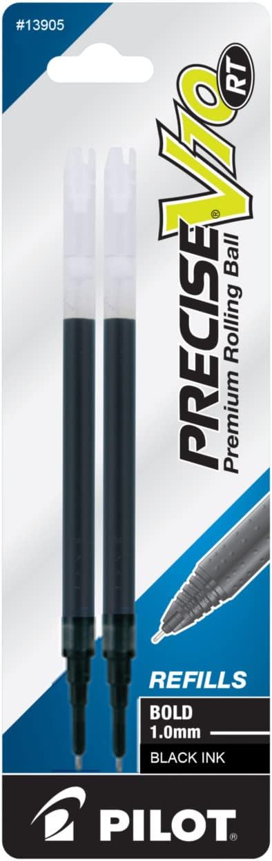 Pilot 13905-13908 Precise V10 RT Rolling Ball Liquid Ink Refills, 1.0 mm Bold, 1 Pack