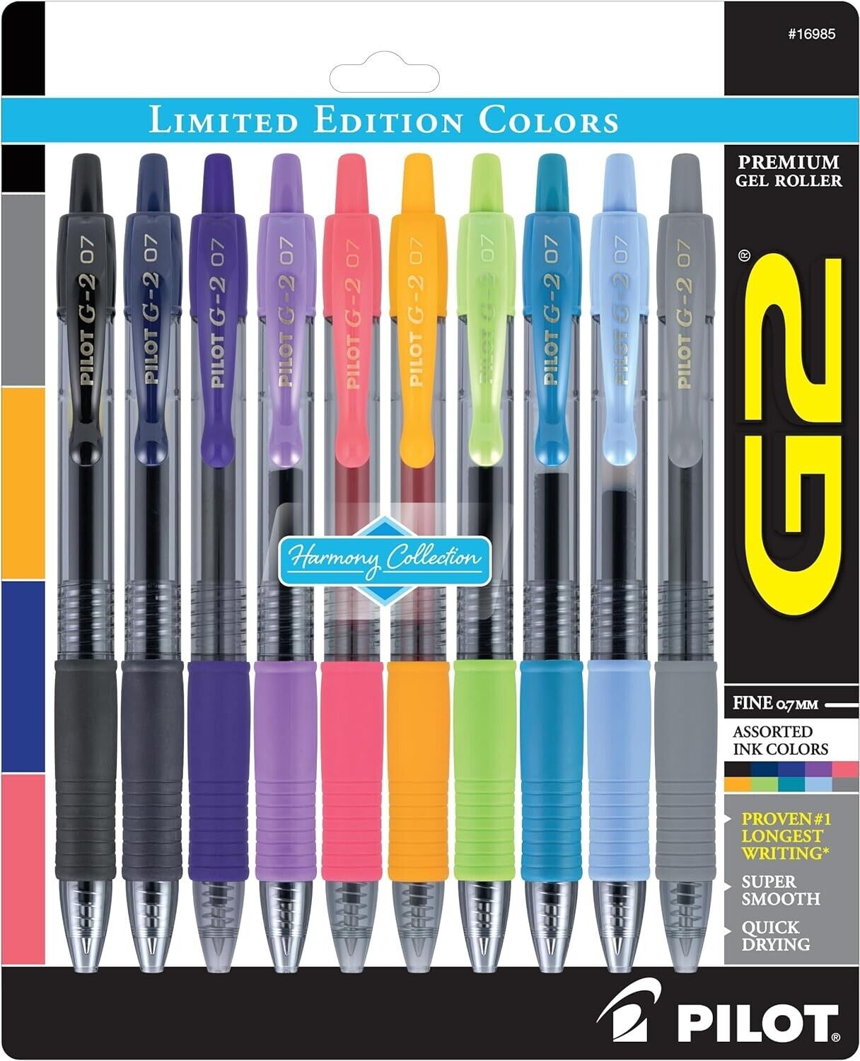 Pilot 16985 G2-07 Limited Edition Harmony Ink Collection Assorted 10 Pack