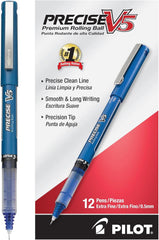 Pilot 13444-35336 Precise V5 Rolling Ball Pens. 0.5 mm Extra Fine Point, Dozen Box