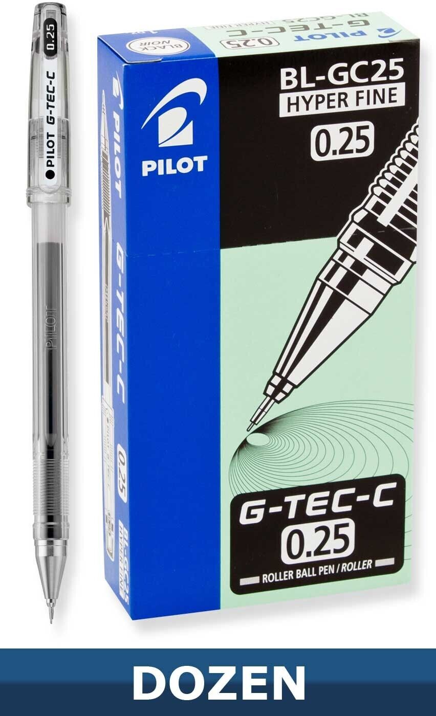 Pilot 35485-35492 G-Tec-C Gel Ink Rolling Ball Pens, Dozen Box