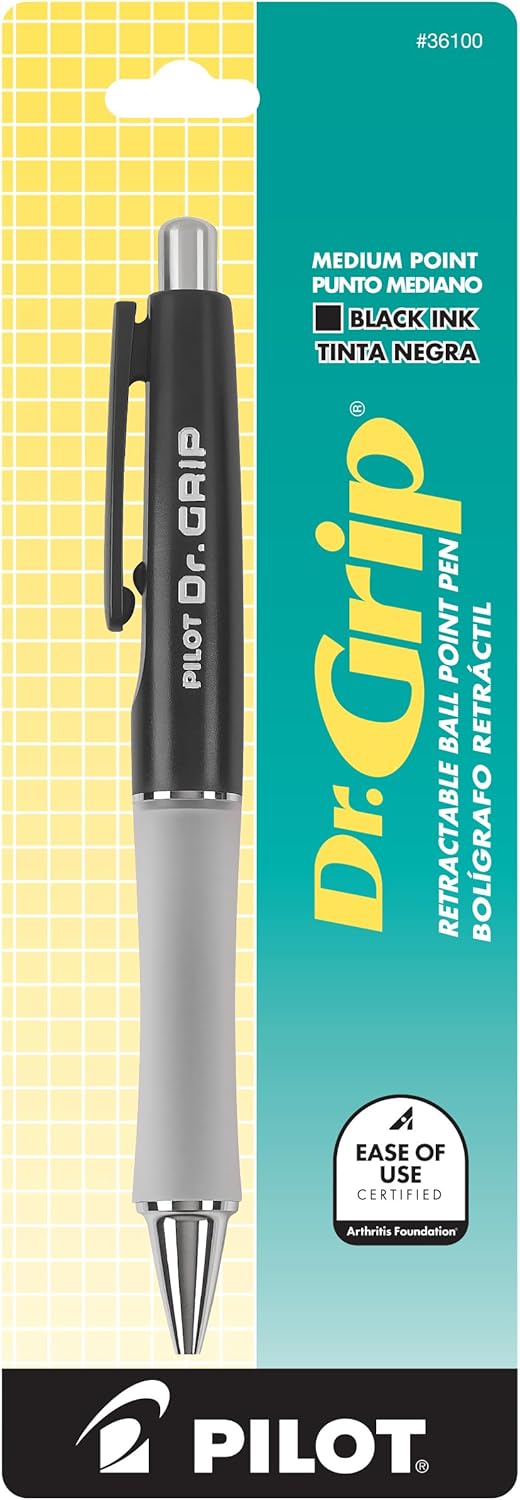 Pilot 36100-36101 Dr. Grip Retractable Ballpoint Pen, Medium Point