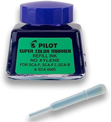 Pilot 48500-48800 Super Color Permanent Marker Refill Ink, Xylene-Free, 1-Oz Bottle