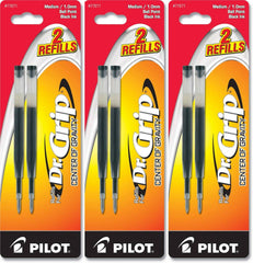 Pilot 77271-77272 Dr. Grip Center of Gravity Ballpoint Ink Refills, 1.0 mm Medium Point, 3 Packs