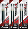 Pilot 77273-77275 Precise V5 RT Rolling Ball Liquid Ink Refills, 0.5 mm Extra Fine, 3 Packs