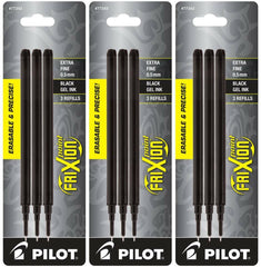 Pilot 77343-77344 FriXion Point Erasable Gel Ink Refills, 0.5 mm Extra Fine Point, 3 Packs