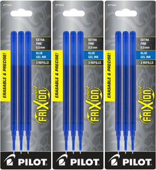 Pilot 77343-77344 FriXion Point Erasable Gel Ink Refills, 0.5 mm Extra Fine Point, 3 Packs