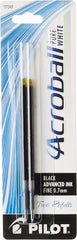 Pilot 77347 Acroball PureWhite Advanced Ink Refills, 0.7 mm Fine Point, Black Ink, 2-Pack, 3 Packs