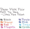 Paper Mate 1927694 Flair Felt Tip Pens, Ultra Fine Point, 0.4 mm, 8 Assorted Colors