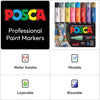 Uni Posca PC-1M Water Based Paint Marker Set, 0.7 mm Extra Fine Tip