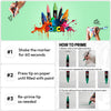 Uni Posca PC-1M Water Based Paint Marker Set, 0.7 mm Extra Fine Tip